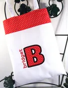 Personalized Girls Purse – Custom Appliqué Name with Red &amp; White Dot Trim!