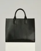BLACK GRAINED CALFSKIN TOTE BAG