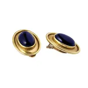 18K Gold and Lapis Lazuli Greco Earrings