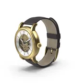 Gold skeleton watch - Winter Jewelry