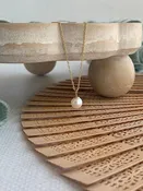 7.5mm Freshwater Pearl 14k Yellow Gold Necklace