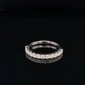 0.4CTW. 14K White Gold Diamond Wedding Band