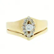 0.55 CTW Diamond Wedding Set in 14K Yellow  Gold