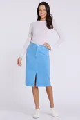 5 Pocket Midi Skirt - Twilight Blue