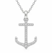 14k. Diamond Anchor Necklace