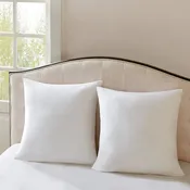 26 x 26 Cotton Euro Pillow with Polyester Filling, White
