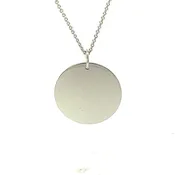 14 Karat White Gold Engravable Disc
