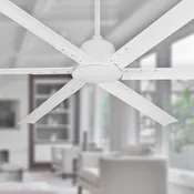 72" Titan II by TroposAir - Large Industrial Ceiling Fan - Pure White Finish