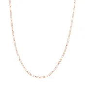 14K Rose Gold 2.6mm Designer Long Link Chain
