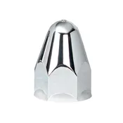 1-1/2" X 2-3/4" Chrome Plastic Bullet Nut Cover - Push-On
