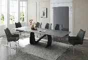 Alaine Dark Grey Ceramic Dining Set