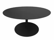 30" Round Black Metal Coffee Table – Modern Small Living Spaces Furniture