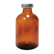 100ml Amber Sealed Sterile Glass Vial, Qty. 1
