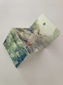 3 panel original watercolor card