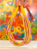 Pink & Yellow Stub Necklace