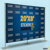 20'x8' Step and Repeat Banner with Stand