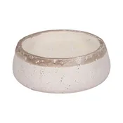 10" 35 Oz Wood Sage & Sea Salt Bowl Candle, Ivory