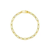Alternating Fluted Paperclip Bracelet