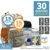 Cloth Diaper Bundle - All In! | Rumparooz G3 Stay Dry Original & AWJ :: 30 pack+