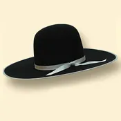 Open Crown – Black Felt Hat