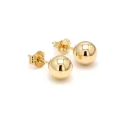 10MM Ball Studs in 14K Yellow Gold