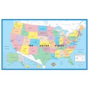 Beginners United States Wall Map Grades K-4
