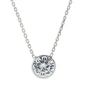 2 ct size(8 mm) CZ Solitaire  Necklace