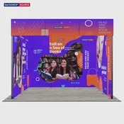 10ft Folding SEG Straight Backwall Display