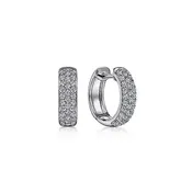 14K W Gold .55ctw G/SI2 15mm Diamond Huggie Earrings