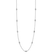 14 Karat White Gold Round Brilliant Diamond Station Bracelet OR Necklace - 0.2TWT