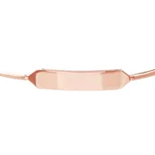 14K Rose Gold Engravable ID Open Cuff Bangle