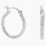 20mm Diamond Cut Hoop Earrings