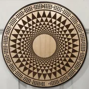 3d Pattern Cribbage Board | 3-Track, 120-Point Round Game with Pegs & Cards