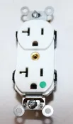 10 Pack - Leviton M8300-HW 20 Amp, 125 Volt, Lev-Lock, Narrow Body Duplex Receptacle White