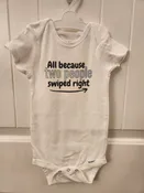 0-3 months baby bodysuit: All because two people swiped right