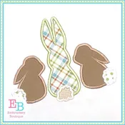 3 Bunnies Satin Applique