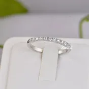 0.22ct Half Eternity Bridal Band Diamond Simulated 925 Sterling Silver Anniversary Rings