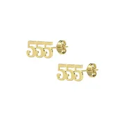 555 Angel Number Stud Earrings