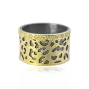 Animal Print Rings with Diamond Edges
