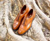 Alden 911 Medallion Tip Burnished Tan Calfskin — Ealdwine Raleigh