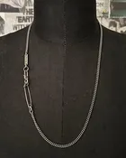Sterling Silver Safety Pin Chain Necklace