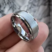 8 mm Tungsten Sizing Ring with Step Edges Model #S1000
