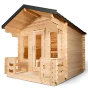 Dundalk Leisurecraft Georgian Cabin Sauna w/ Porch 6 Person  | CTC88PW