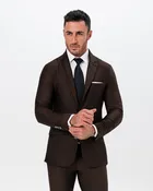 Athletic Fit Stretch Blazer - Brown & Black Seersucker
