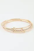 Bejeweled Bangle Bracelet (Gold, or Silver)