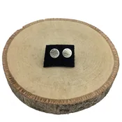 Circle Studs with Organic Texture