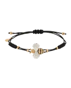Bee Diamond and Sapphire Pull-Cord Bracelet