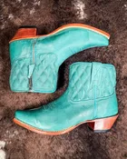 Alma Twisted X Steppin' Out Ankle Booties - Blue Turquoise