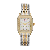 Michele Deco Mid Two-Tone 18K Gold Diamond Watch