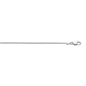 10K White Gold (1.2mm) Octogonal Box Chain, 20"